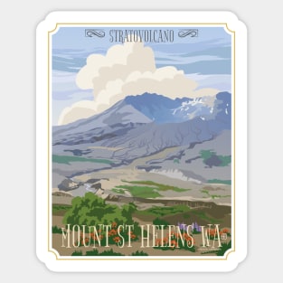 Mount St. Helens Volcano Sticker